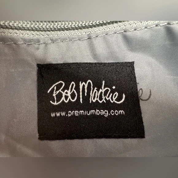 BOB MACKIE Large Faux Croc Leather Black Tote Bag Travel Tote - Picture 9 of 9